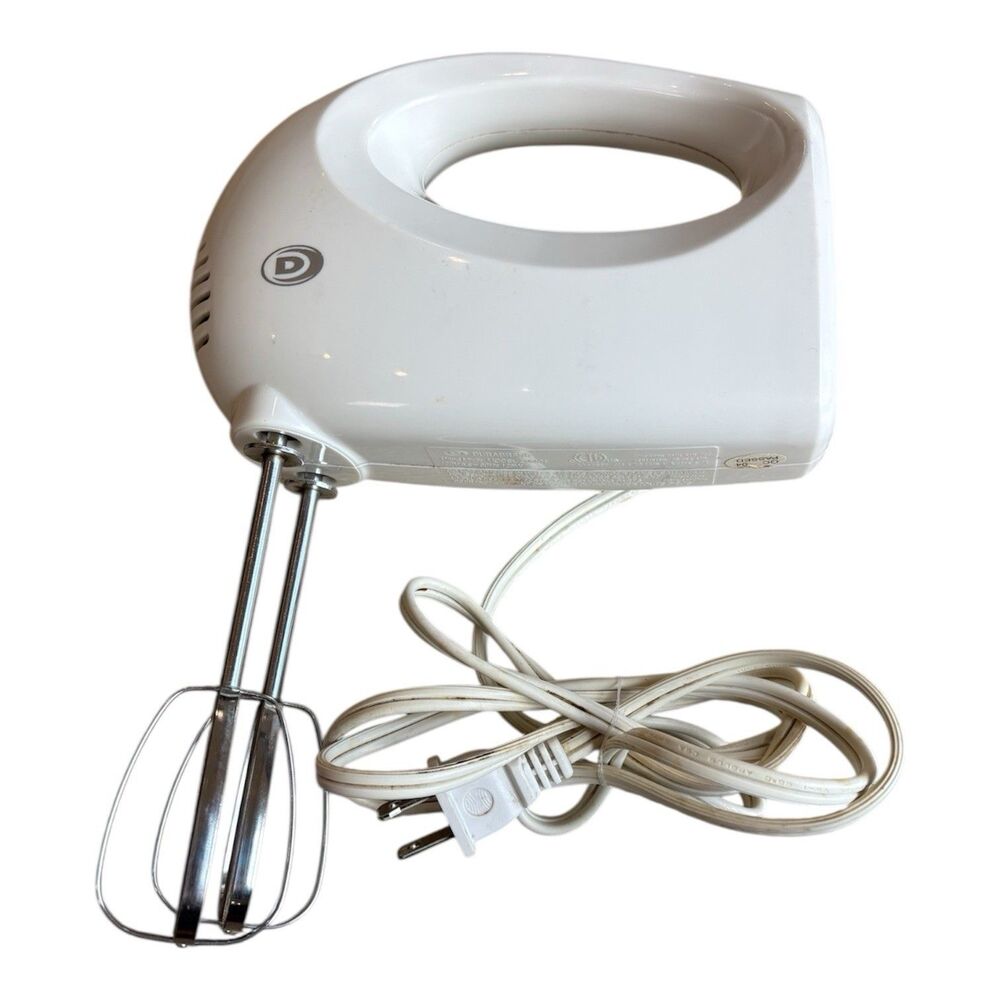 Durabrand Hand Mixer White 5-Speed 125W Model 216401 Beater Eject Working